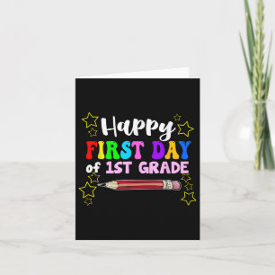 Hello 1st Grade 2034 Happy First Day Of First Grad Card