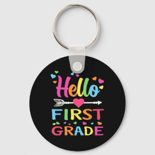 Hello 1st Grade Back To School First Grade Teacher Key Ring