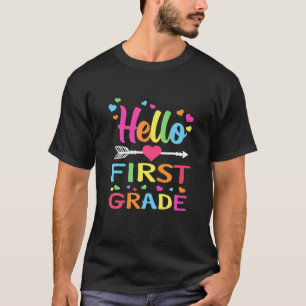 Hello 1St Grade Back To School First Grade Teacher T-Shirt