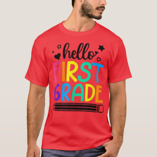 Hello 1st Grade Back to School Outfits for Girls B T-Shirt