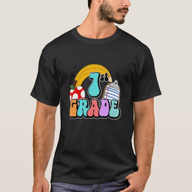Hello 1st Grade Back To School Teacher Student App T-Shirt (Front)
