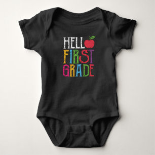Hello 1st Grade First Day of School Student Gift Baby Bodysuit