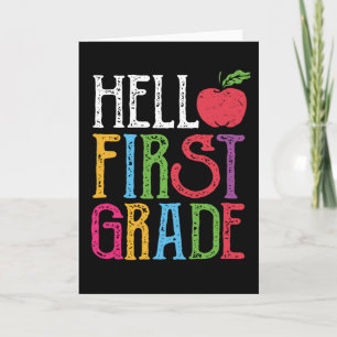 Hello 1st Grade First Day of School Student Gift Card