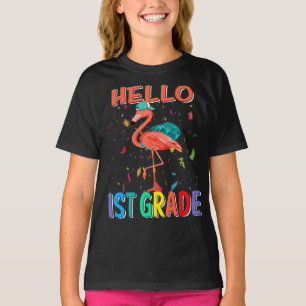 Hello 1st Grade Flamingo Back To School T-Shirt