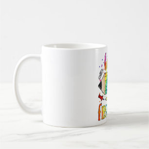 Hello 1st Grade Leopard Pencil Tie Dye Funny Back Coffee Mug