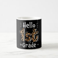 Hello 1st Grade Leopard Print Back to School Girls