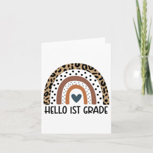 Hello 1st Grade Rainbow Teacher Team First Grade S Card