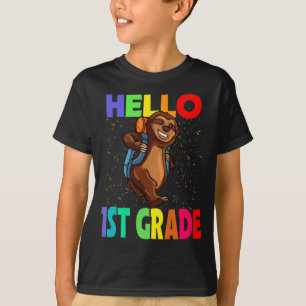 Hello 1st Grade Sloth Back To School T-Shirt