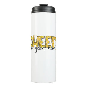 Hello 2022 Cheers New Year New Me Thermal Tumbler