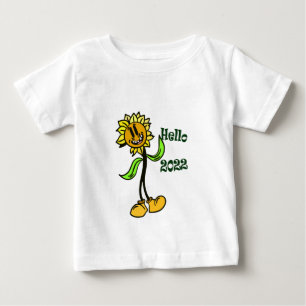 hello 2022, funny sunflower 2022   baby T-Shirt