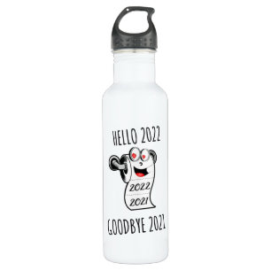 Hello 2022 Goodbye 2021 toilet paper 710 Ml Water Bottle