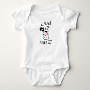 Hello 2022 Goodbye 2021 toilet paper Baby Bodysuit