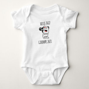 Hello 2022 Goodbye 2021 toilet paper Baby Bodysuit