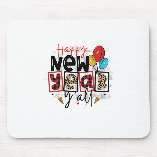 Hello 2022 Happy New Year All Mouse Mat (Front)
