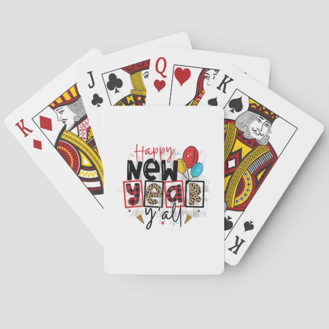 Hello 2022 Happy New Year All Playing Cards (Back)