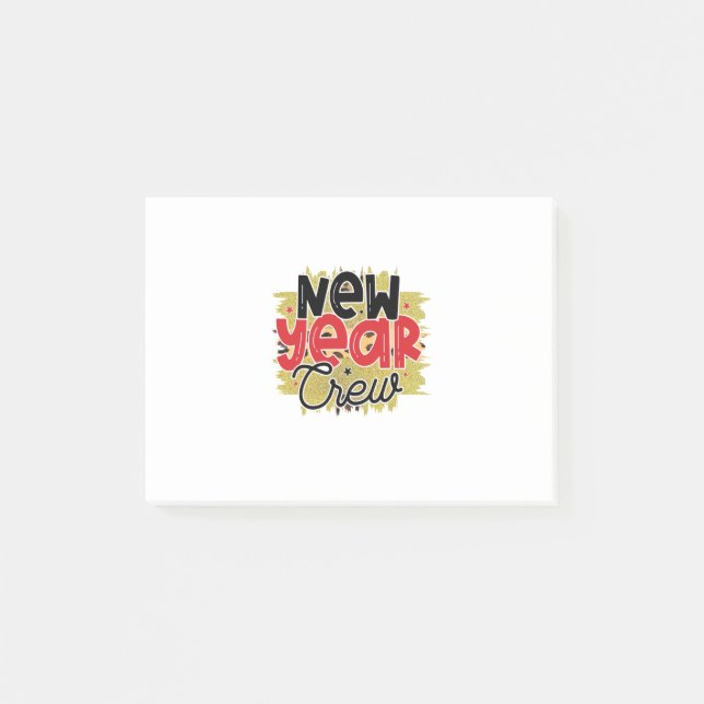 Hello 2022 New Year Crew Post-it Notes (Front)