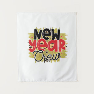 Hello 2022 New Year Crew Tapestry