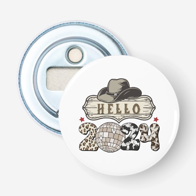 Hello 2024 Western Bottle Opener (Front)