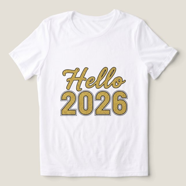  Hello 2026 Couple Matching T-Shirts (Design Front)