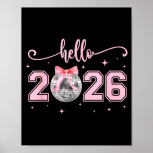 Hello 2026 Cute Nk Bow 2026 New Year's Eve Party Poster