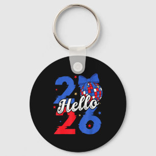 Hello 2026 Happy New Year 2026 New Year's Eve Part Key Ring