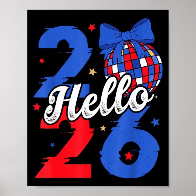 Hello 2026 Happy New Year 2026 New Year's Eve Part Poster (Front)