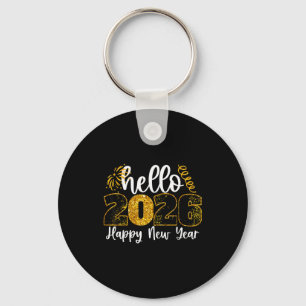 Hello 2026 Happy New Year Countdown Party Family M Key Ring