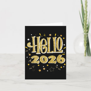 Hello 2026 Happy New Year Pajama Funny Family Matc Card