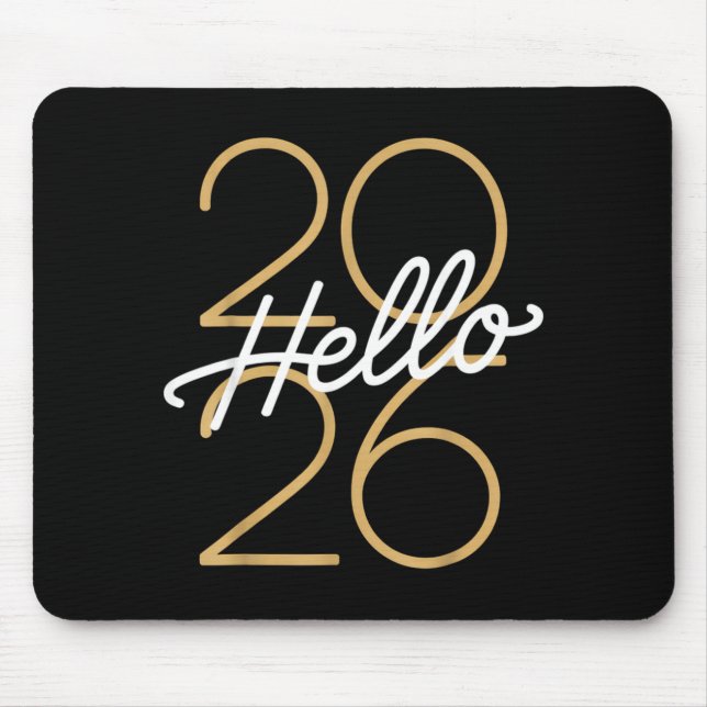 Hello 2026 New Year Celebration Eve Party Men Wome Mouse Mat (Front)