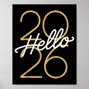 Hello 2026 New Year Celebration Eve Party Men Wome Poster