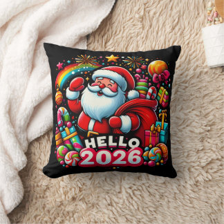 Hello 2026 Santa Claus Christmas Custom New Year Cushion