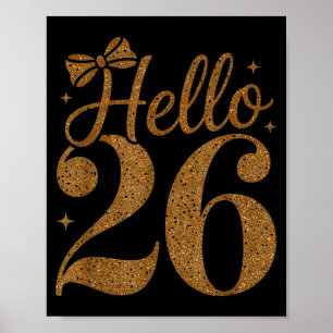 Hello 26 Happy New Year Celebration Matching Men W Poster