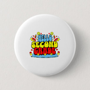 Hello 2nd-grade 1st Day Of The School Year Element 6 Cm Round Badge