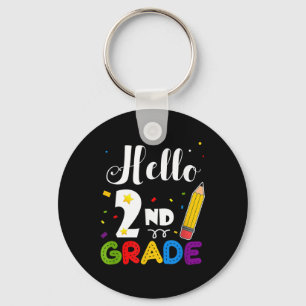 Hello 2nd Grade Back To School Teachers Gifts Key Ring