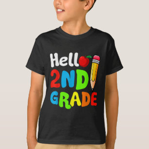 Hello 2nd Grade First Day Of School Back To School T-Shirt