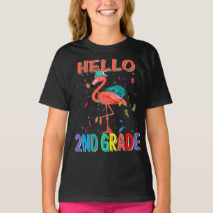 Hello 2nd Grade Flamingo Back To School T-Shirt