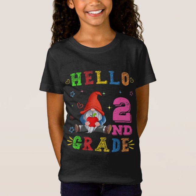 Hello 2nd Grade Gnome T-Shirt (Front)