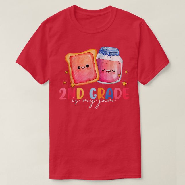 Hello 2nd Grade Is My Jam Back To School Teacher S T-Shirt (Design Front)