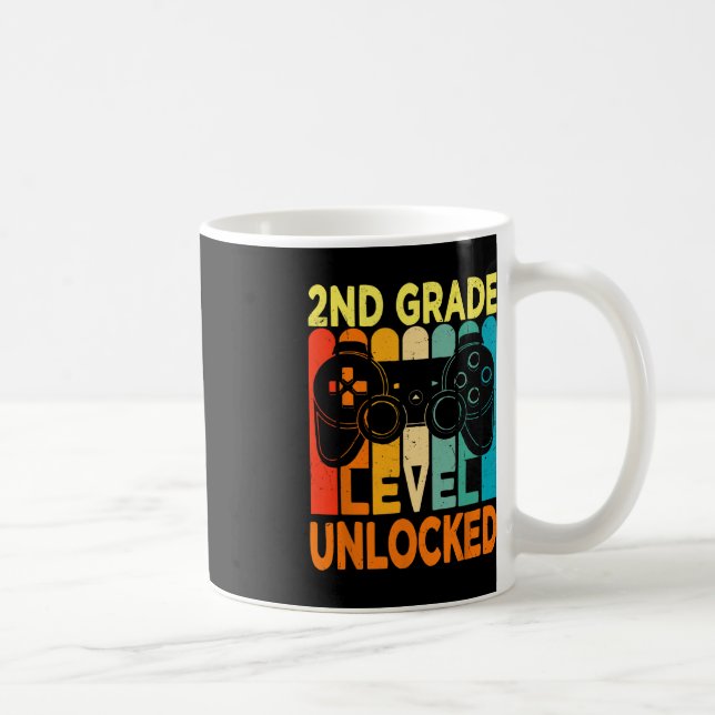 Hello 2nd Grade Level Unlocked Video Game Back to  Coffee Mug (Right)