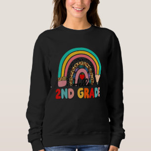 Hello 2nd Grade Squad First Day Of School Rainbow  Sweatshirt