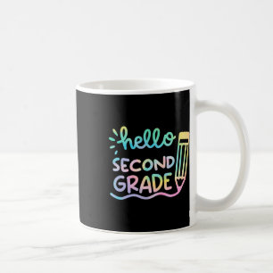 Hello 2nd Grade Tie Dye Teachers Kids Byck To Scho Coffee Mug