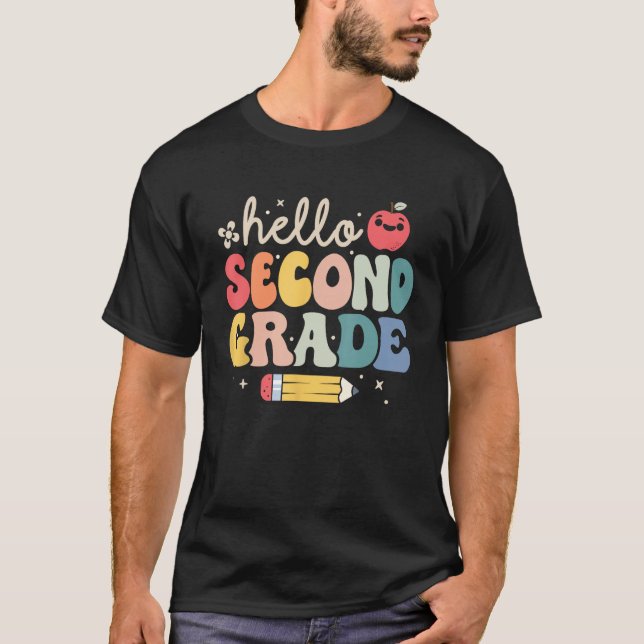 Hello 2nd Second Grade Shirt Back to School Teache (Front)