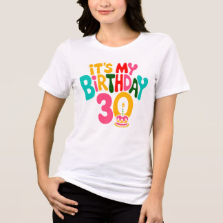 Hello 30! Let’s Celebrate! Tri-Blend Shirt