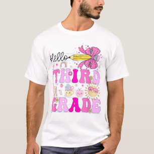 Hello 3Rd Grade Back To School Pencil Coquette  T-Shirt