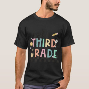 Hello 3Rd Grade Back To School Pencil Teacher Kids T-Shirt