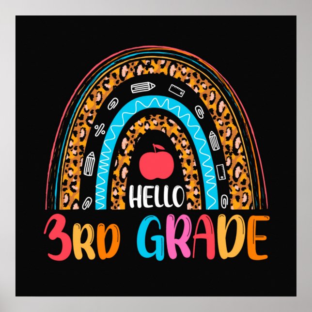 Hello 3rd Grade Back to School Poster (Front)