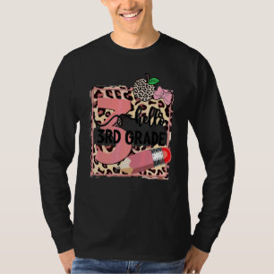 Hello 3rd Grade Back To School Women Girls Pink Le T-Shirt