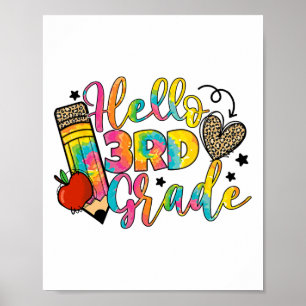 Hello 3rd Grade Ck To School Third Grade Teacher G Poster