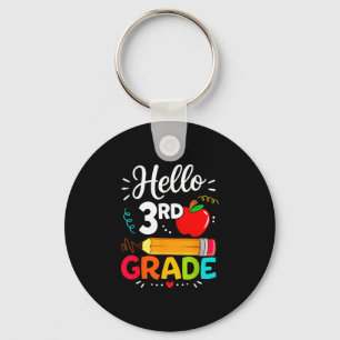 Hello 3rd grade funny back to school teacher key ring