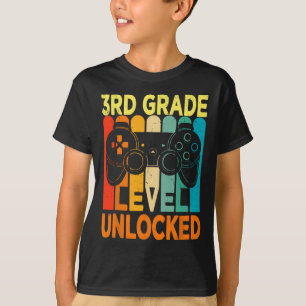 Hello 3rd Grade Level Unlocked Video Game Back to T-Shirt